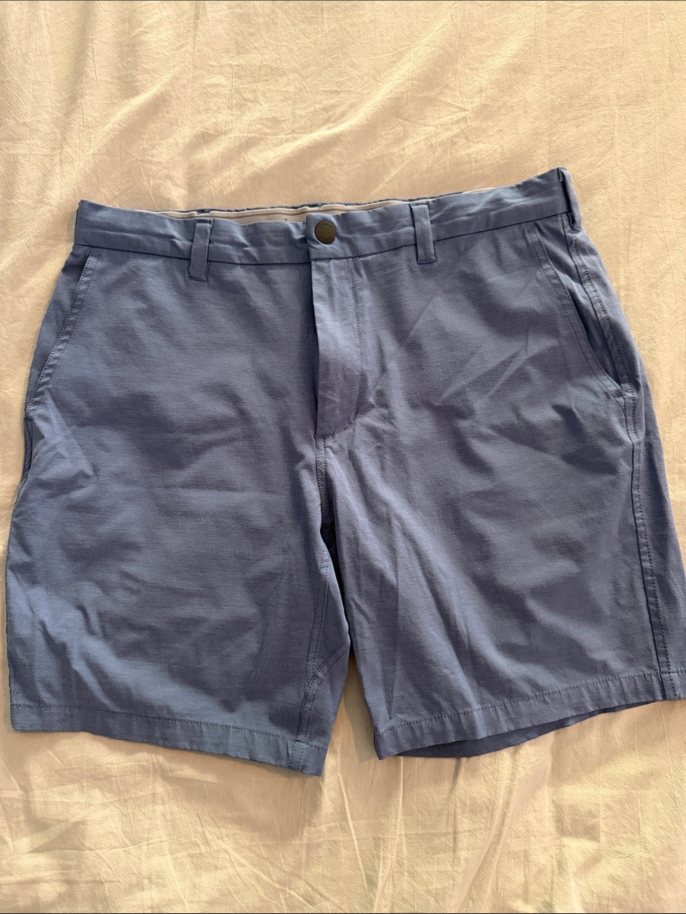 Men's Flat Front Slate Blue Shorts - Classic Summer Staple